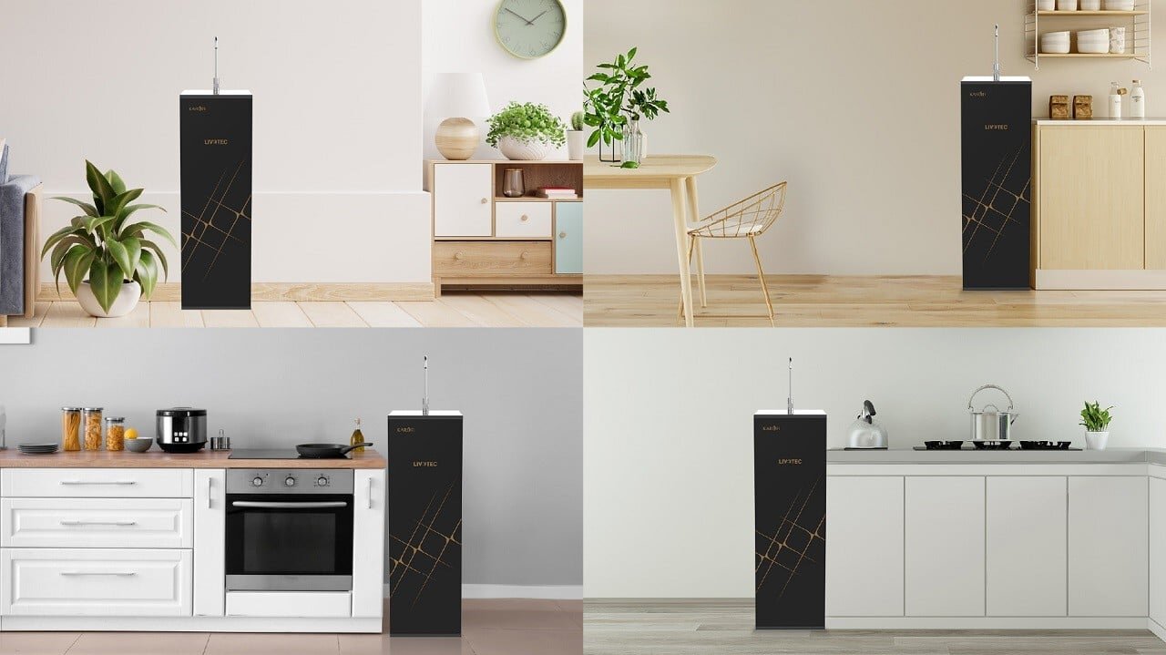 Karofi Livotec 606 có tủ đứng mặt kính sang trọng