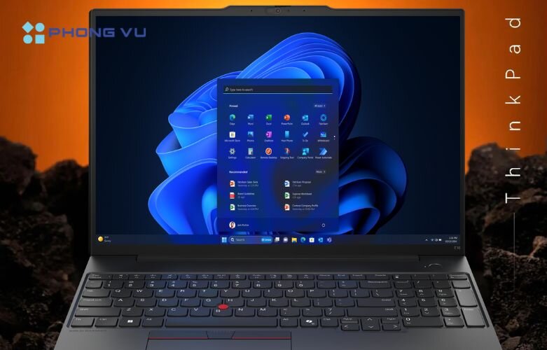 Thiết kế có độ bền cơ học cao giúp Laptop Lenovo ThinkPad E16 Gen 2 - 21MA004JVN đồng hành cùng người dùng mọi lúc, mọi nơi