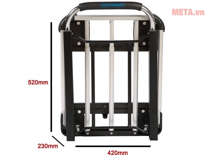 Xe đẩy hàng 4 bánh siêu rút gọn Advindeq HT-150A