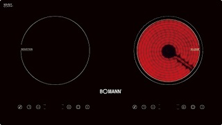 Bếp đôi Bomann từ - hồng ngoại nhập khẩu Đức EBK-DT05 3800 W Bếp đôi Bomann từ - hồng ngoại nhập khẩu Đức EBK-DT05 3800 W