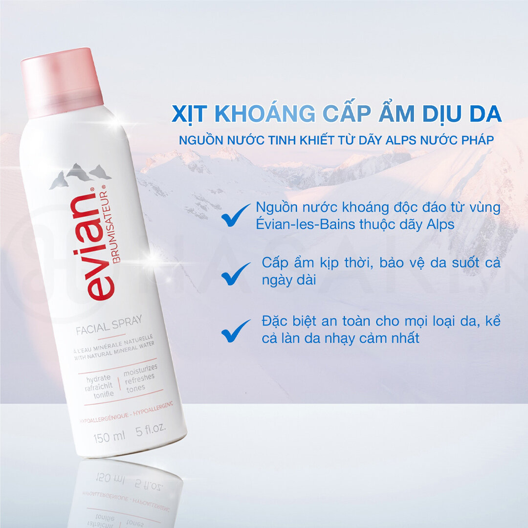 Xịt Khoáng Evian Cấp Ẩm & Làm Dịu Da