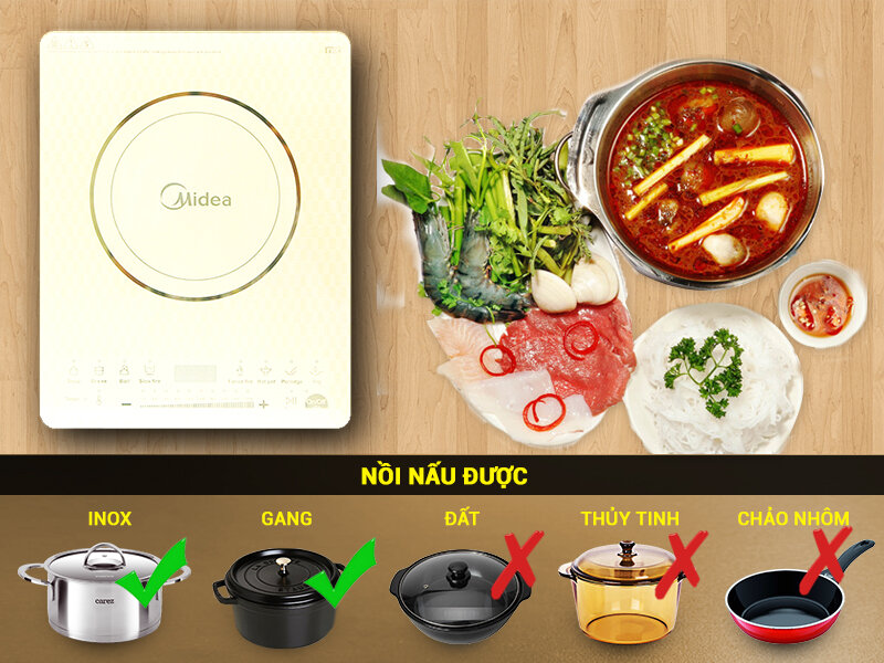 Bếp từ Midea MI-T2114DD Bếp từ Midea MI-T2114DD