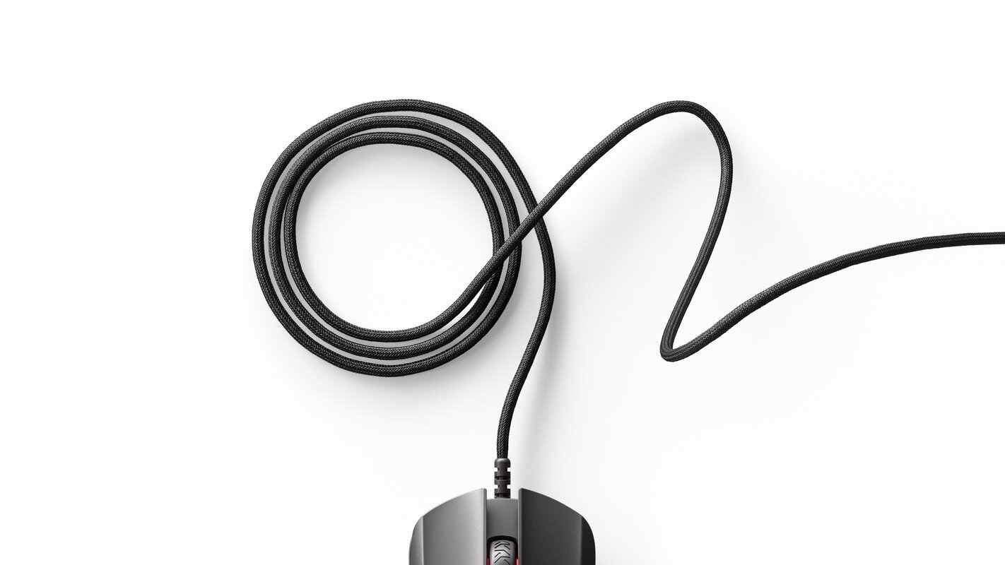 Chuột Steelseries Rival 5 (USB/RGB) (62551) trang bị dây cáp lưới siêu nhẹ