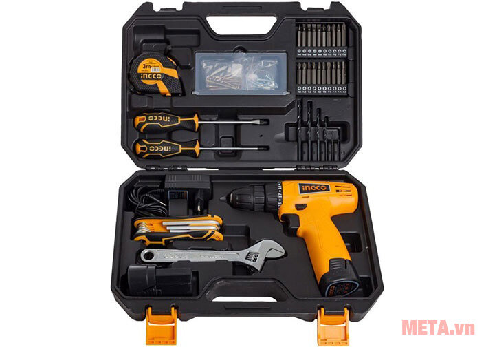 Bộ máy khoan pin 76 chi tiết INGCO HKTHP10761 12V