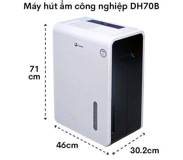 Kích thước máy hút ẩm Máy hút ẩm nhà kho