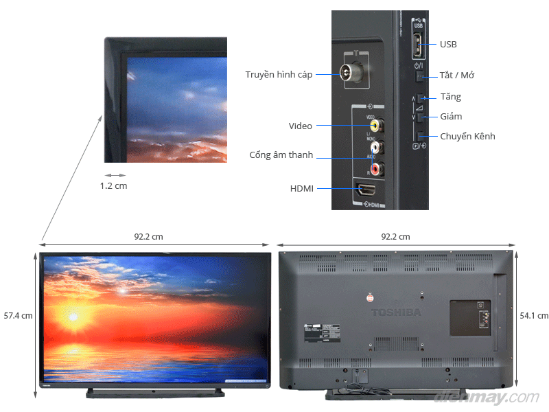 Tivi LED Toshiba 40L2450 40 inch Tivi LED Toshiba 40L2450 40 inch