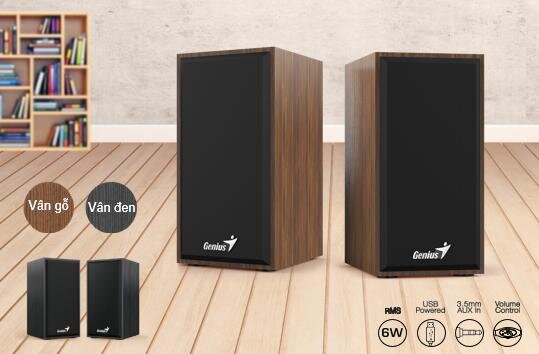  Loa Genius 2.0 cổng USB SP-HF180 có thiết kế đơn giản, hiện đại