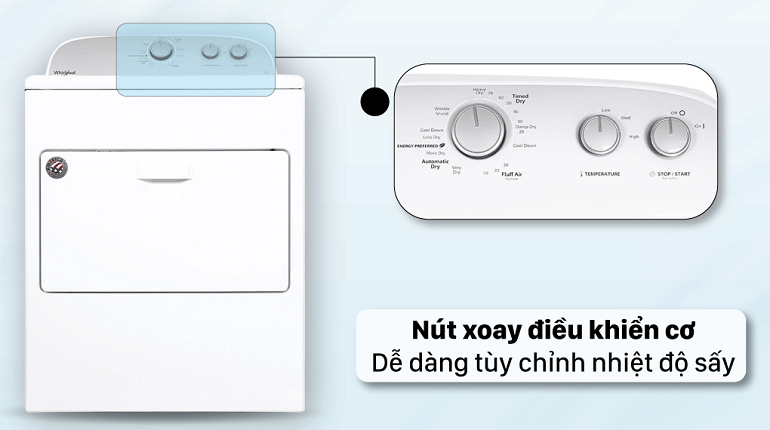 Máy sấy quần áo Whirlpool 3LWED4815FW 15 Kg Máy sấy quần áo Whirlpool 3LWED4815FW 15 Kg