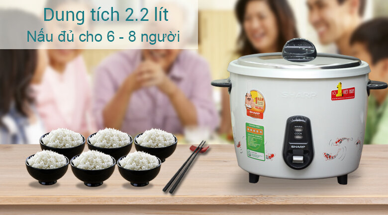Nồi cơm điện Sharp 2.2 lít KSH-222V