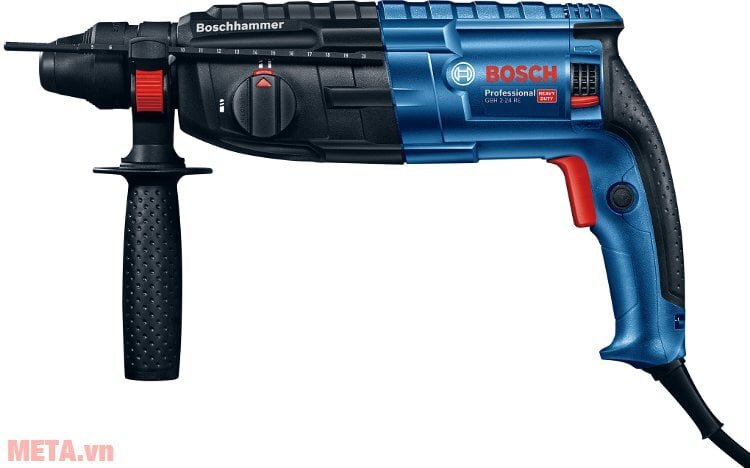 Máy khoan búa Bosch GBH 2-24 RE có vỏ máy bằng nhựa cao cấp 
