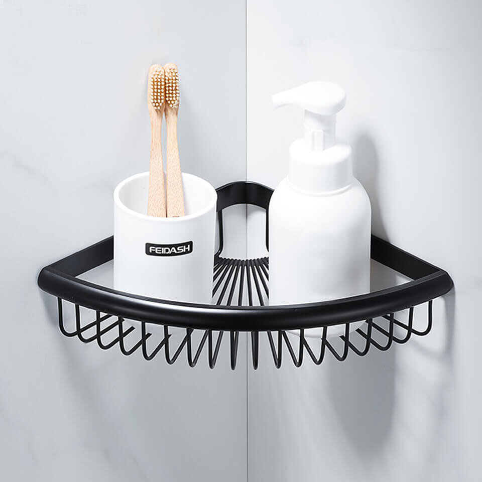 Kệ treo góc nhà tắm bằng đồng Kanly GCK28 / GCK28B