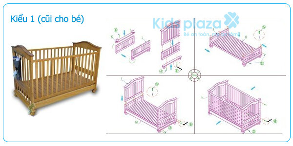  Giường cũi trẻ em Nobita 9 kiểu lắp ráp