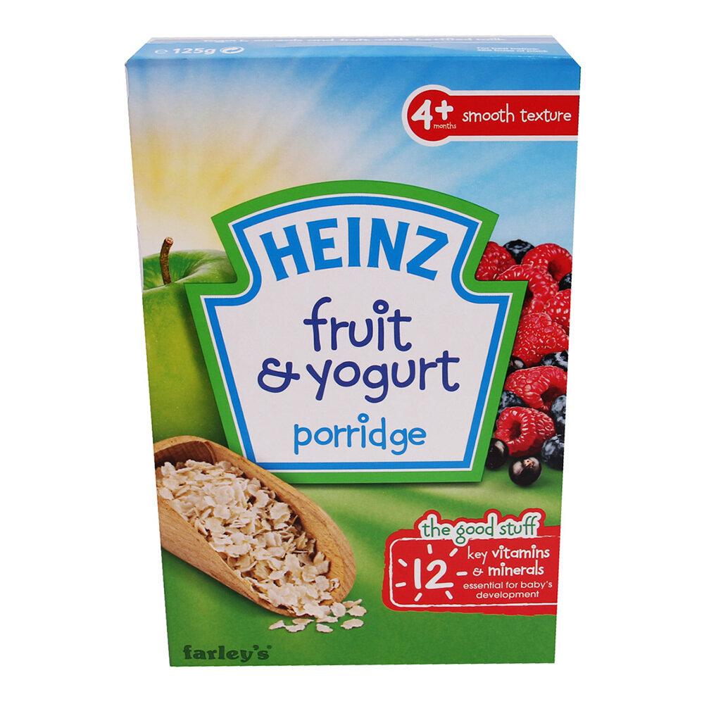 Bột ăn dặm Heinz Anh 4  vị ngũ cốc sữa chua trái cây  Bột ăn dặm Heinz Anh 4  vị ngũ cốc sữa chua trái cây