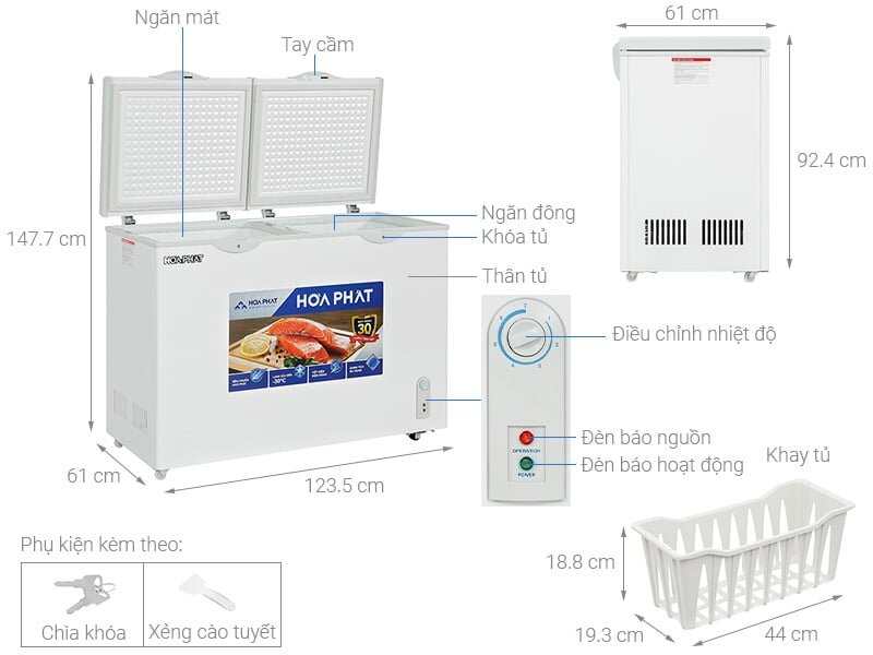 Tủ đông Hòa Phát HPF BD6245.T1