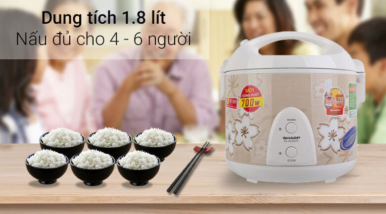 Nồi cơm điện Sharp 1.8 lít KS-N191ETV Nồi cơm điện Sharp 1.8 lít KS-N191ETV