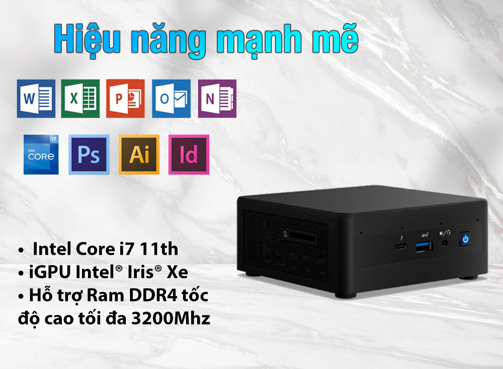 Máy tính Intel NUC 11 - NUC11PAH (i7-1165G7) (RNUC11PAHI70Z00)  1