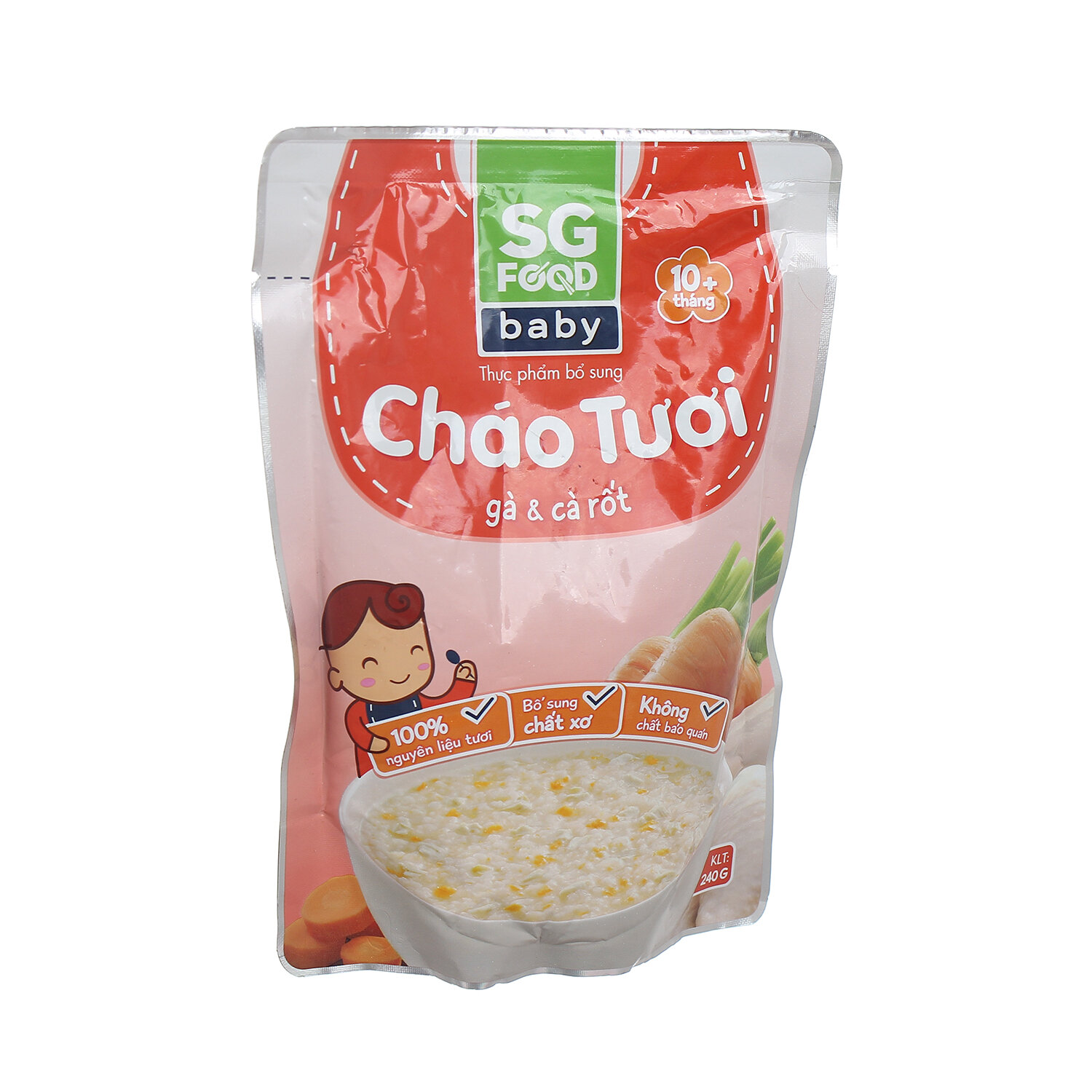  Cháo tươi Sài Gòn Food Baby vị thịt gà cà rốt 10M 