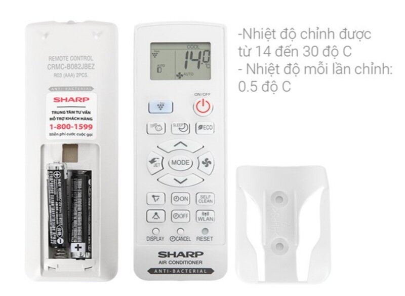 Điều hòa Sharp 9000 BTU 1 chiều Inverter AH-XP10YHW gas R-32