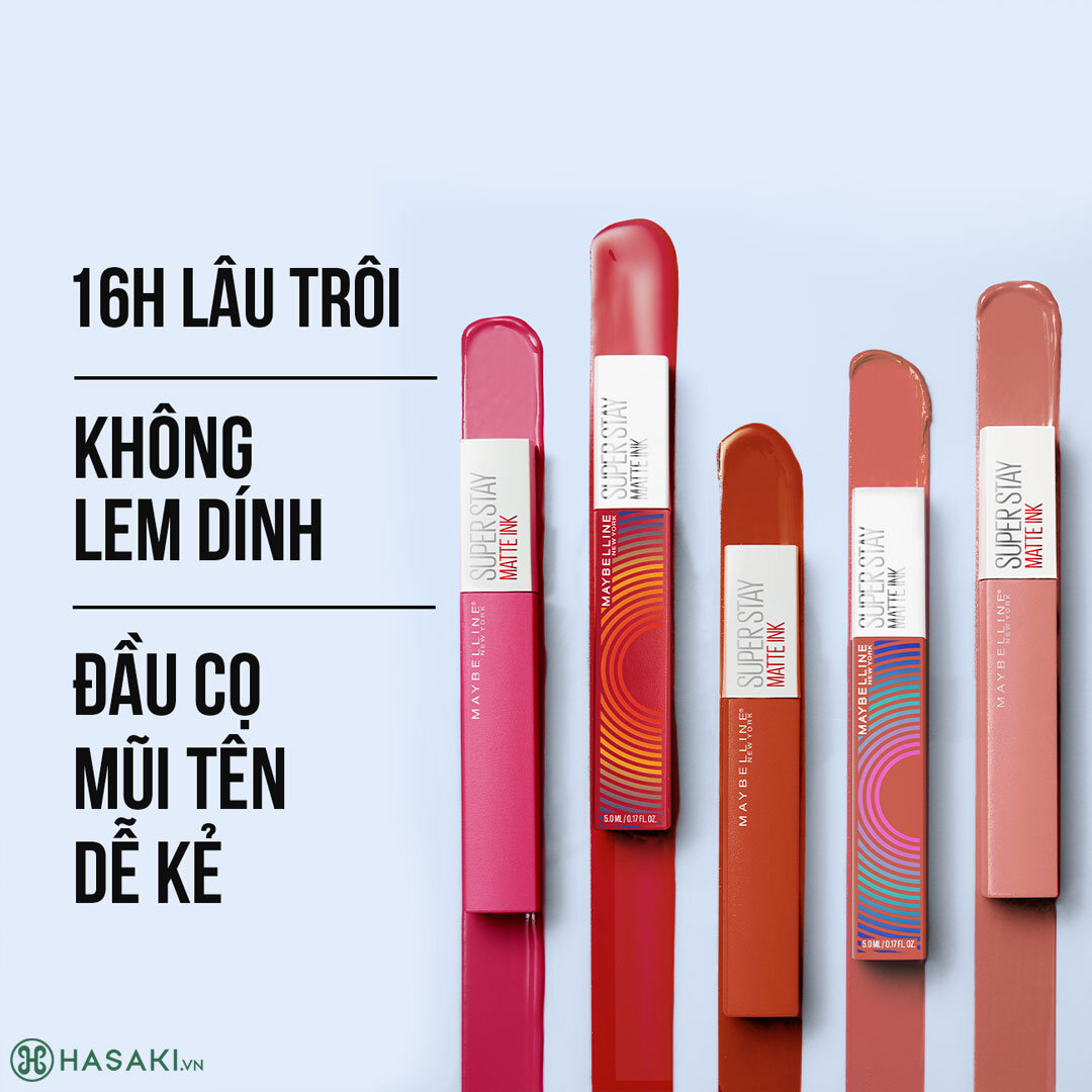 Son Kem Lì 16h Lâu Trôi Maybelline New York Super Stay Matte Ink City Edition Lipstick 5ml
