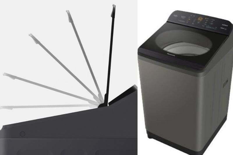 Máy giặt Panasonic 10 kg NA-F100A9DRV thiết kế nắp thông minh