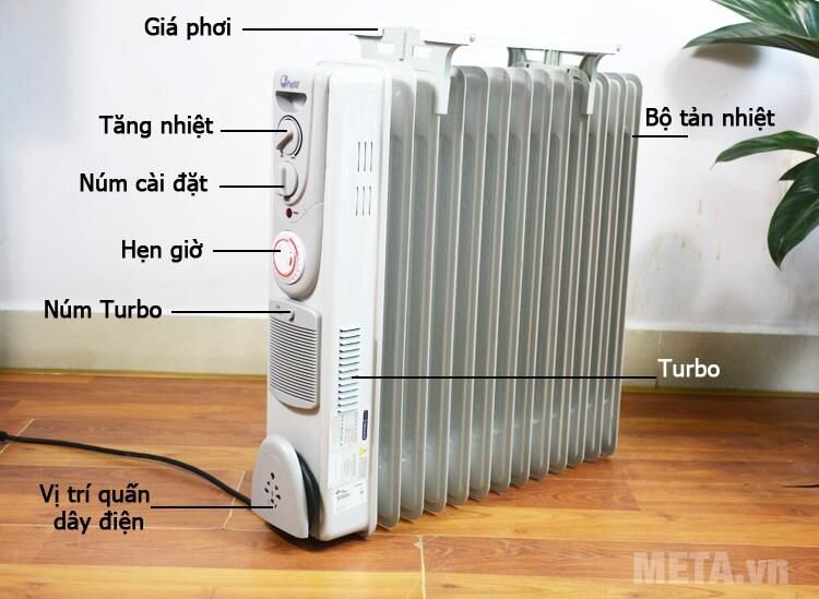 Máy sưởi dầu FujiE OFR5513 - 13 thanh sưởi