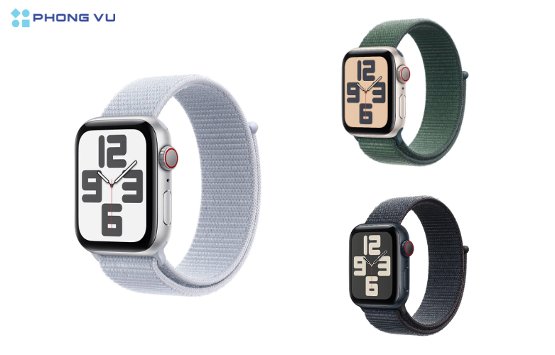 Apple Watch SE 2024 Cellular 40mm - Vỏ nhôm dây Sport Loop màu sắc sang trọng