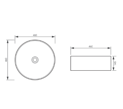 Bản vẽ kỹ thuật chậu rửa lavabo đặt bàn MOEN BC9903-140