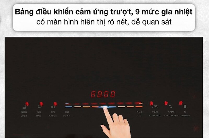 Tính năng an toàn Bếp điện từ Hawonkoo CEH-210-IF (Ảnh: dienmayxanh).