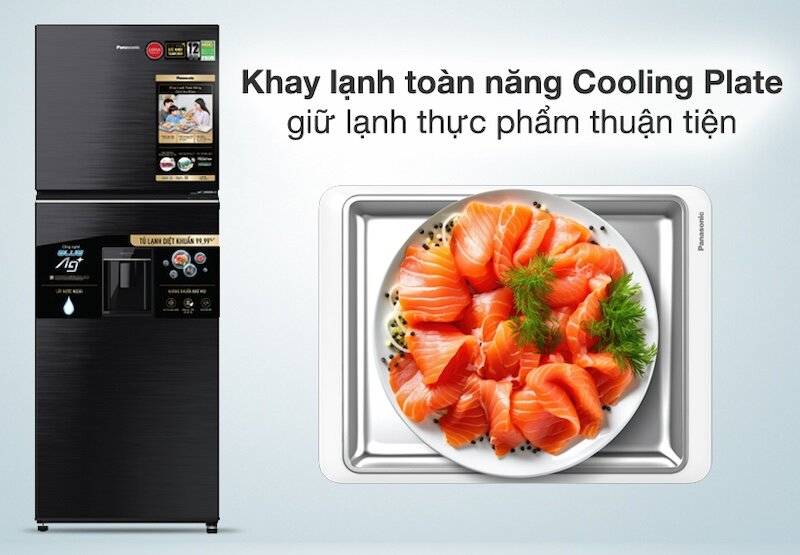 Tủ lạnh Panasonic Inverter 366 lít NR-TL381GVKV có các công nghệ hiện đại (Ảnh: dienmayxanh).