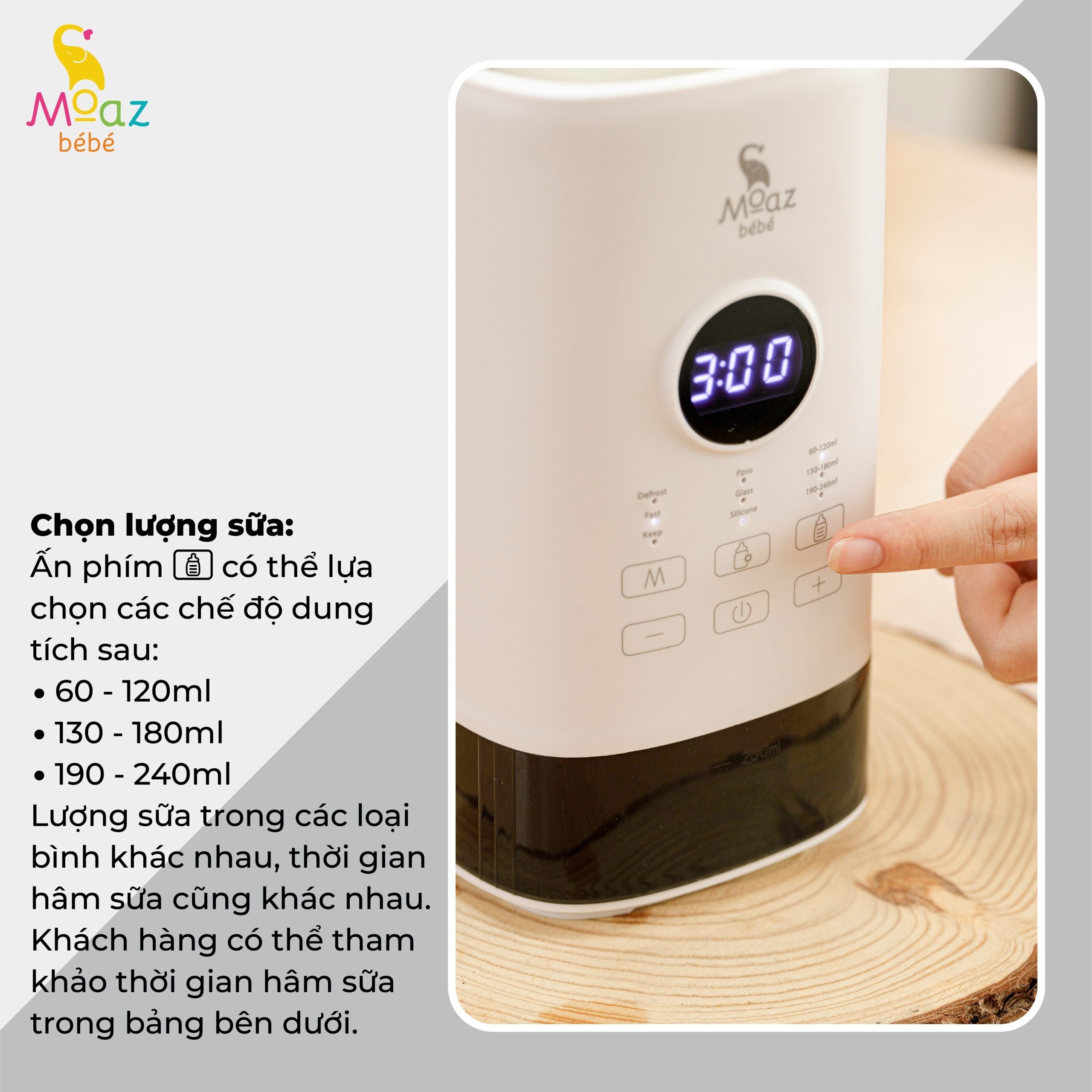 Máy hâm sữa thông minh MB-033
