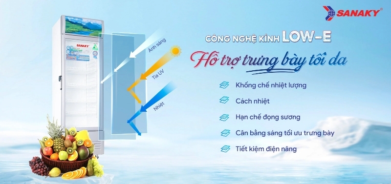 Tủ mát Sanaky Inverter 1 cánh 200 lít VH-218K3L 4 Tủ mát Sanaky Inverter 1 cánh 200 lít VH-218K3L