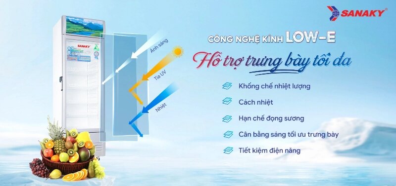 Tủ mát Sanaky Inverter 1 cánh 200 lít VH-218K3L