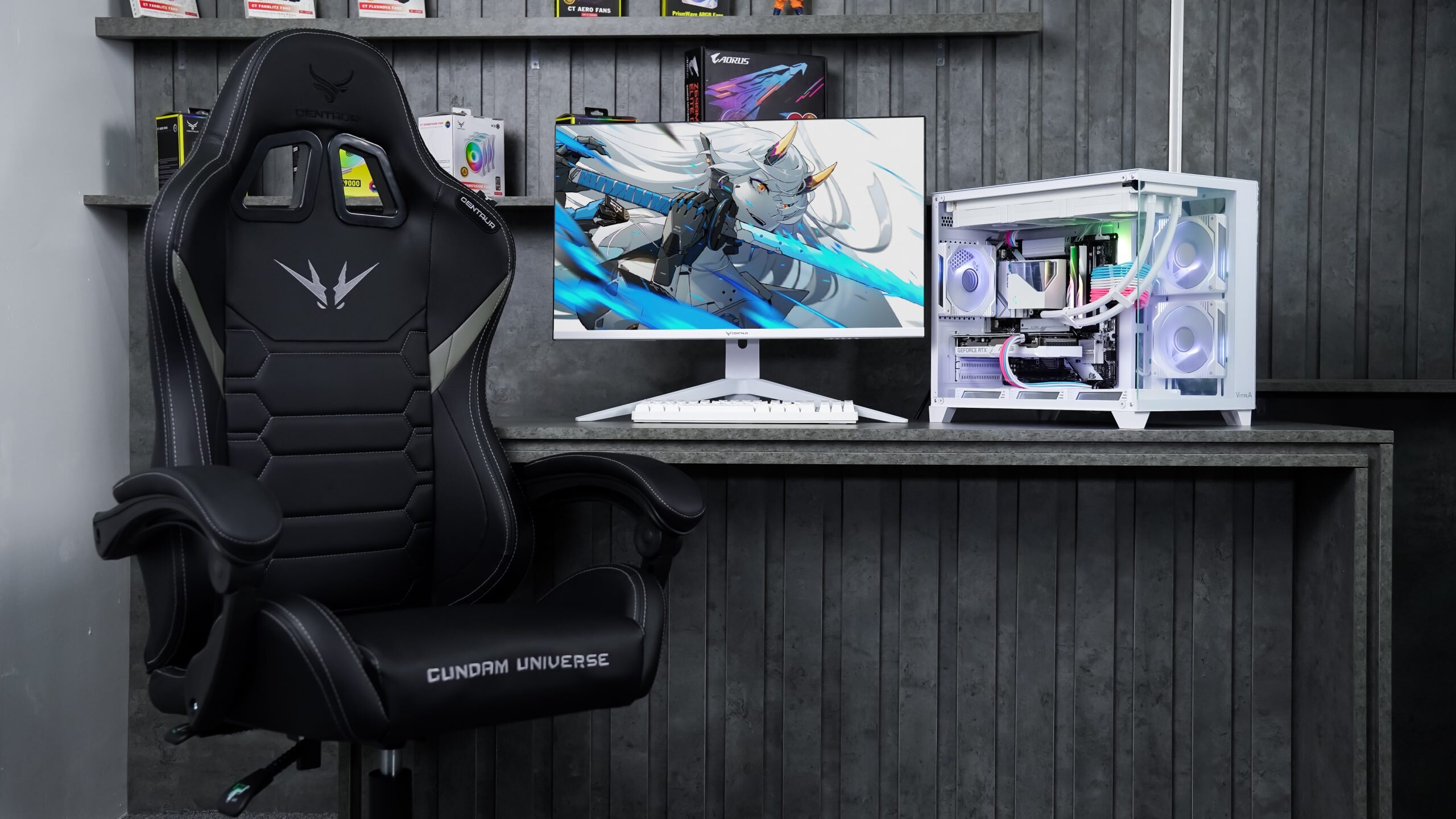 Ghế game CENTAUR GUNDAM BLACK WHITE