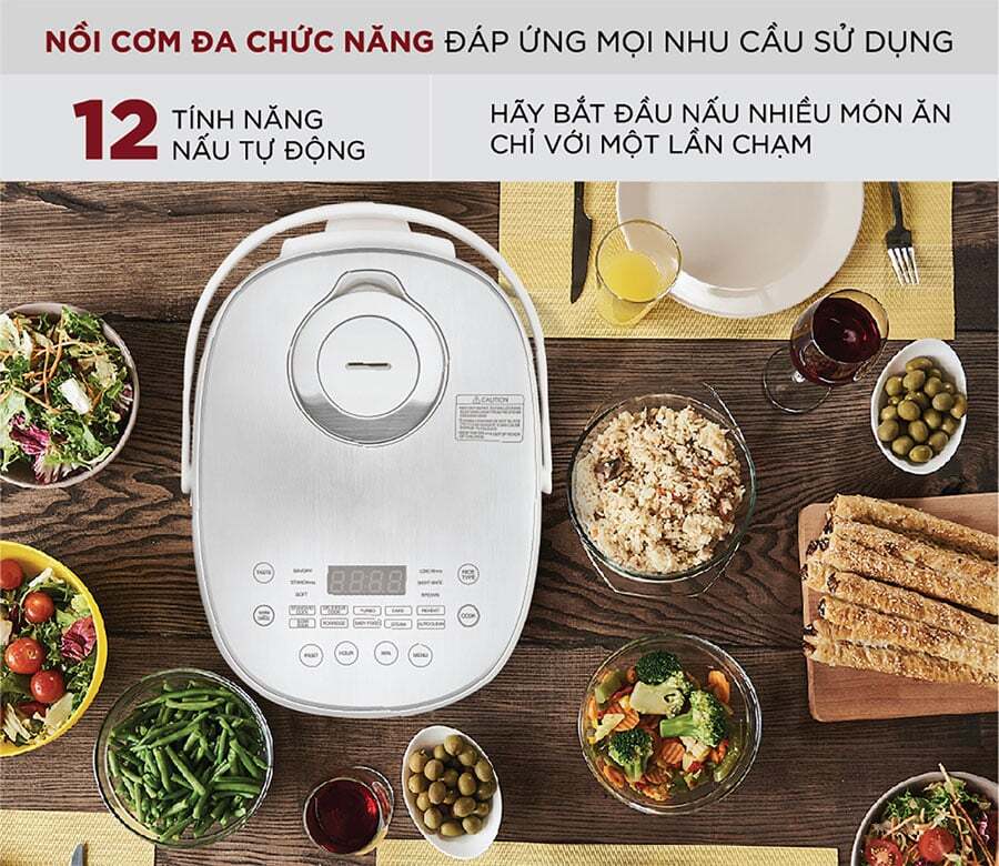 Nồi cơm điện tử có 12 chế độ tự động Nồi cơm điện