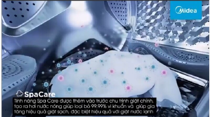 Máy giặt Midea Inverter 8.5 Kg MFK85-1401SK công nghệ giặt