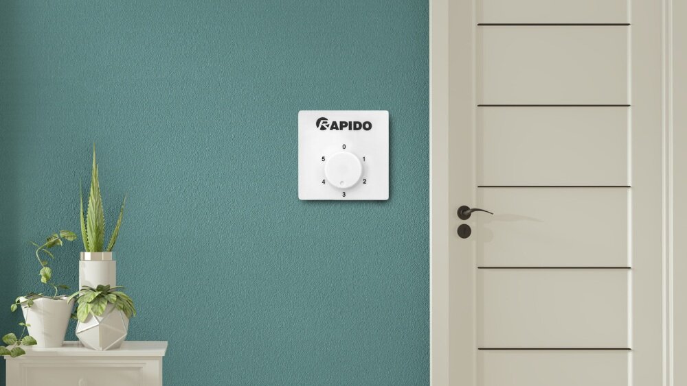 Điều chỉnh quạt bằng hộp số gắn trên tường