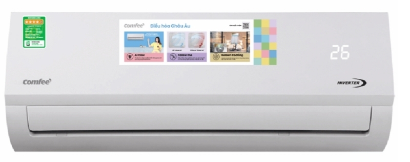 Điều hoà Comfee Inverter 12000 BTU 1 chiều CFS-13VAF gas R-32 2 Điều hoà Comfee Inverter 12000 BTU 1 chiều CFS-13VAF