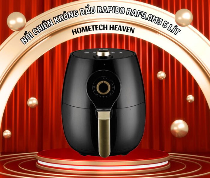 Nồi chiên không dầu Rapido RAF5.0M3 sở hữu thiết kế hiện đại