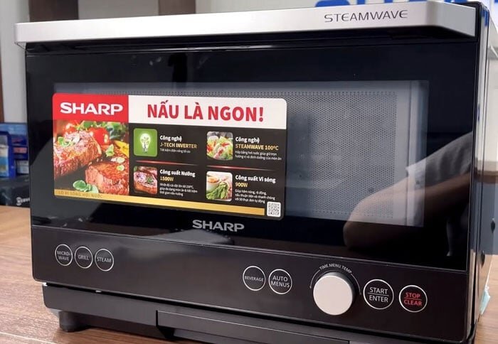 Hình ảnh thực tế lò vi sóng hơi nước Sharp AX 1250VN B