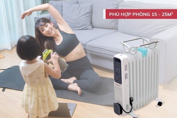 Máy sưởi Fujihome OH8411 được trang bị 11 thanh sưởi phù hợp trong không gian gia đình, văn phòng nhỏ,... Máy sưởi Fujihome OH8411 được trang bị 11 thanh sưởi phù hợp trong không gian gia đình, văn phòng nhỏ,...