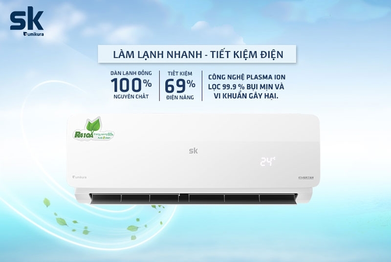 Điều hòa Sumikura 28.000 BTU 1 chiều inverter APS/APO-280DC 4 Điều hòa Sumikura Inverter APS/APO-280DC 28000BTU 1 chiều