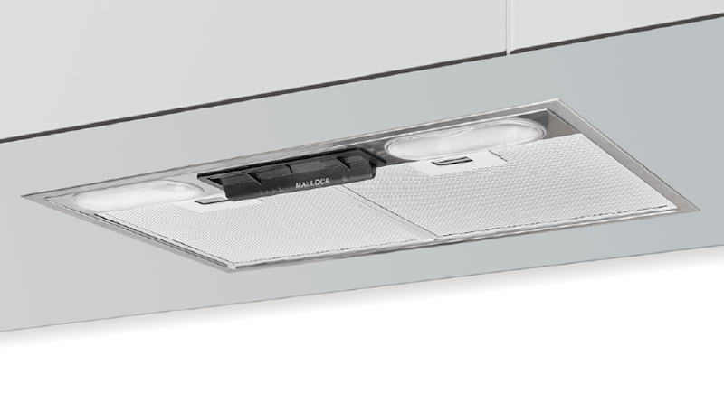 Máy hút mùi Malloca K1153 sở hữu thiết kế hiện đại, âm tủ tinh tế