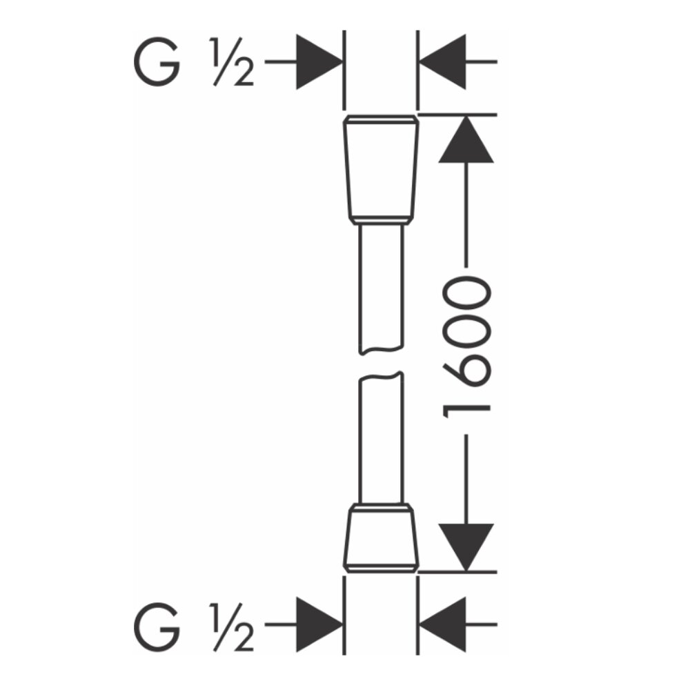 Bản vẽ kỹ thuật của dây sen tắm HG Isiflex