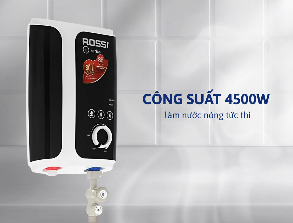 Máy nước nóng Rossi RIS-450 RE có công suất 4500W