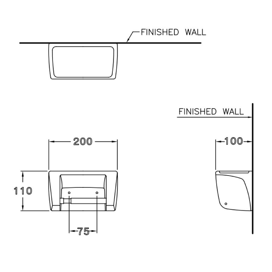 Bản vẽ kỹ thuật lô giấy vệ sinh COTTO C815