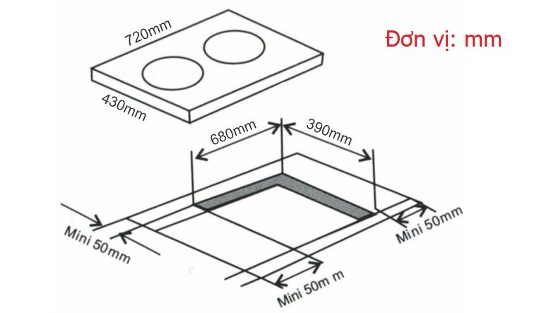 Bếp từ âm 2 vùng nấu Arber AB-677