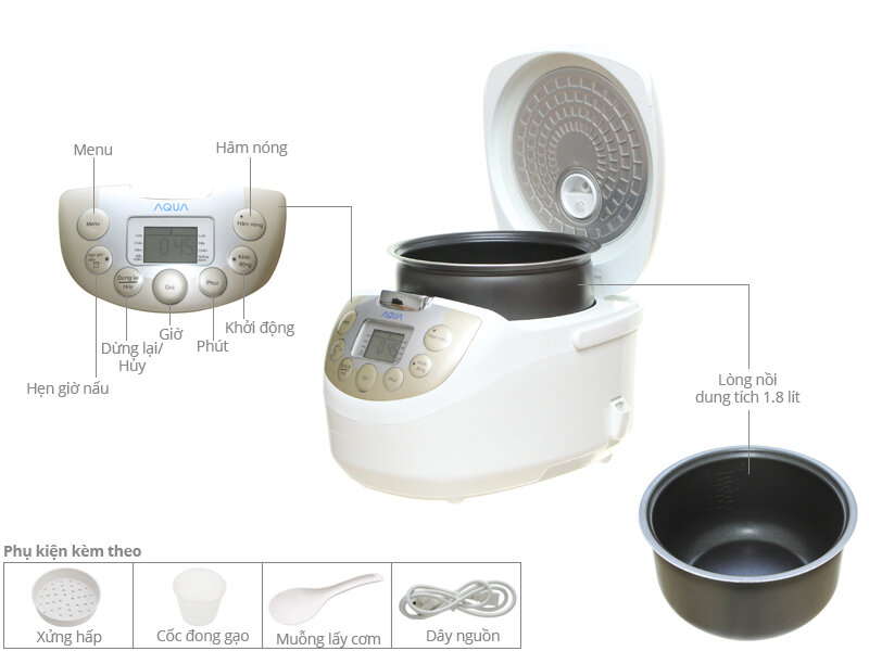 Nồi cơm điện Aqua 1.8 lít ARM-M200