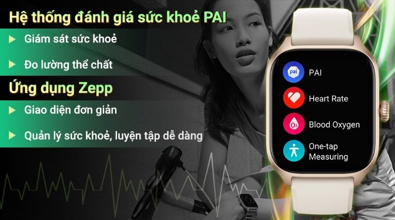 Đồng hồ thông minh Amazfit GTS 4 theo dõi sức khỏe