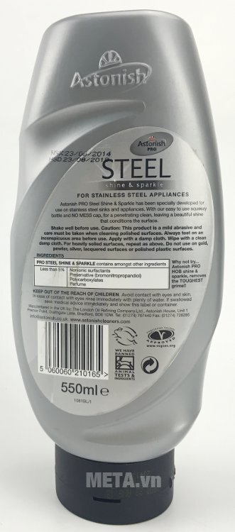 Chất tẩy rửa kim loại Astonish Pro Steel 550ml - C1086