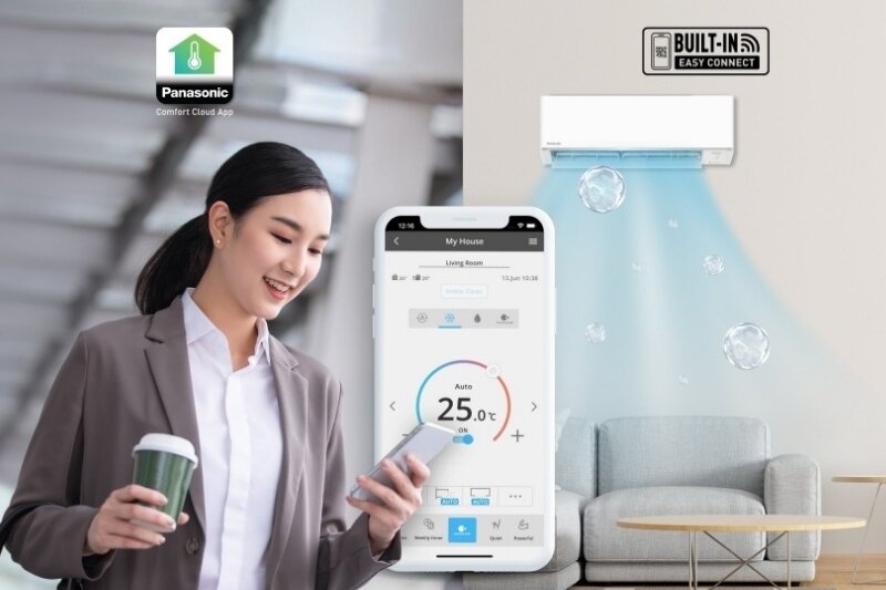 Điều hoà Panasonic Inverter 9000 BTU 1 chiều CU/CS-RU9AKH-8 gas R-32